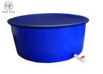1000 Gallon Vertical Flat PE Blue Open Top Tank Fish Ponds For Gowing Chinese