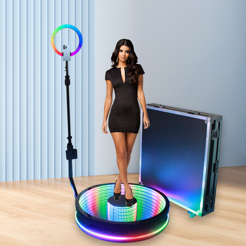 Auto Slow Motion 360 Photo Booth Machine With 12inch Ring Light