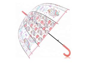 Quality Gift Dome Style Transparent Unicorn Umbrella , Clear Plastic Bubble Umbrella wholesale