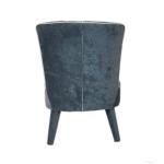 Medium Back Hotel Dining Chair Furniture Frosted Grey Velvet Ash Wood Frame