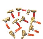 6mm Pneumatic Connector Handle Hose Barb Inline Brass Water Oil Air Gas Fuel
