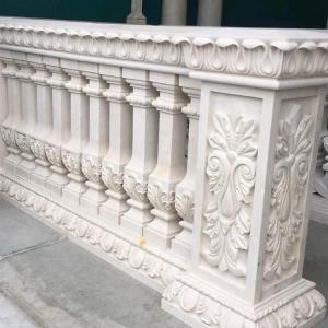 Quality Customized Luxury Marble Staircase Handrail Column for Villa Style Interior Design wholesale