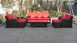 9pcs rattan garden set with lounge
