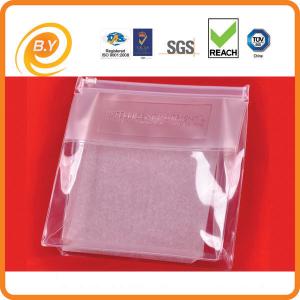 Quality SA8000 0.25mm Clear Plastic Zipper Pouch , ISO14001 EVA Zipper Bag wholesale