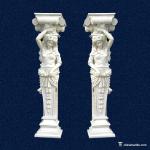 China marble Stone Carving Sculpture Grand Stone Pillars CL-023