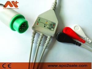 Quality 10 Pin Siemens ECG Cable 3 Lead Snap wholesale