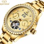 KINYUED Luxury Watch Brands Custom Water Resistant 3ATM Stainless Steel Men