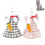 Credible Pet Apparels XL Plaid Fashion Pink Dog Clothes Skirt Dress