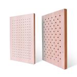 Round Hole Structure Acoustic Perforated Wood Panels 2400mm 0.9NRC CE FSC