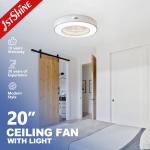 Diameter 20in 15W Motor LED Ceiling Box Fan For Bedroom