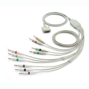 Quality Mortara Eli ECG / EKG Cable 15 PIN Pinch / Grabber 5.0mm Diameter wholesale