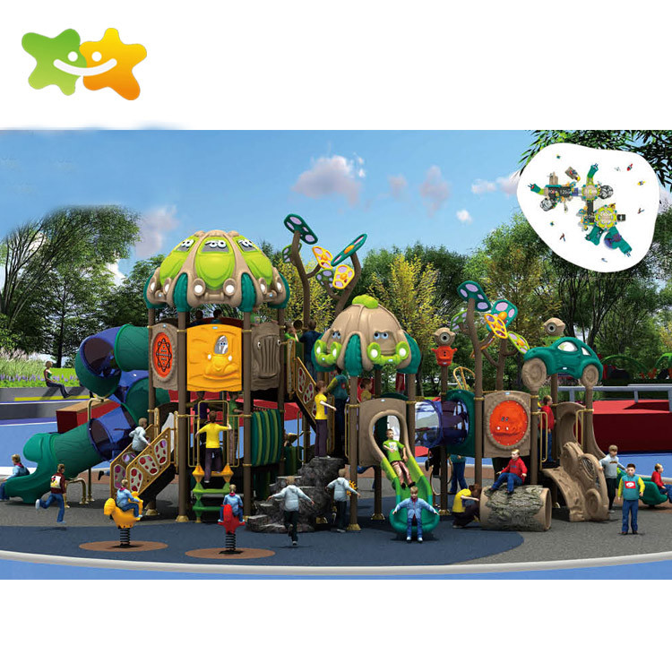 Anti UV Outdoor Plastic Playground Slide Children Play Toys For Backyard
