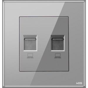 Quality Silver Alloy W8DN Gray 2DN Wall Mounted Plug Socket wholesale