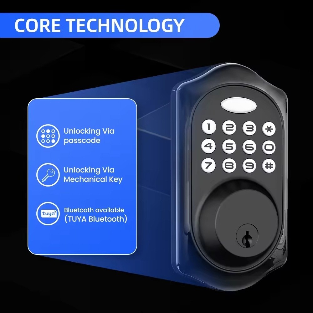 Automatic Smart Exterior Door Lock 78.8*145.6*14.6mm Digital Lock For Wooden Gate