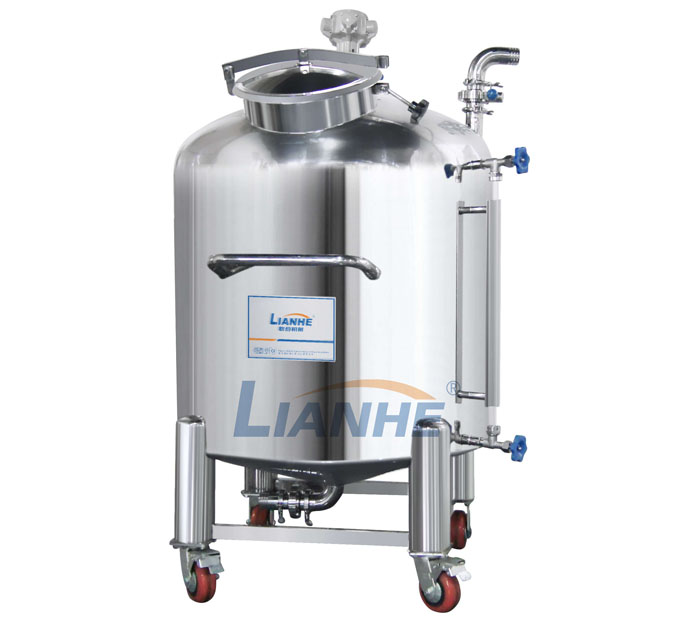 Pneumatic Mixing Agitator Storage Tank 500L SUS316 / 304 Stainless Steel
