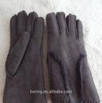 Genuine leather gloves fur gloves winter double face shearing gloves