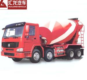 Quality Self Loading Mobile Concrete Mixer Truck , Red Color Cement Concrete Mixer wholesale