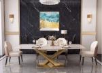 130x80x77cm Marble Top Dining Room Table