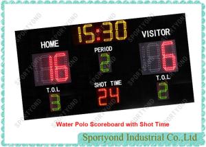Quality Electronic Water Polo Scoreboard With Led Shot Clock Display , Timer Display, Aluminum Housing wholesale