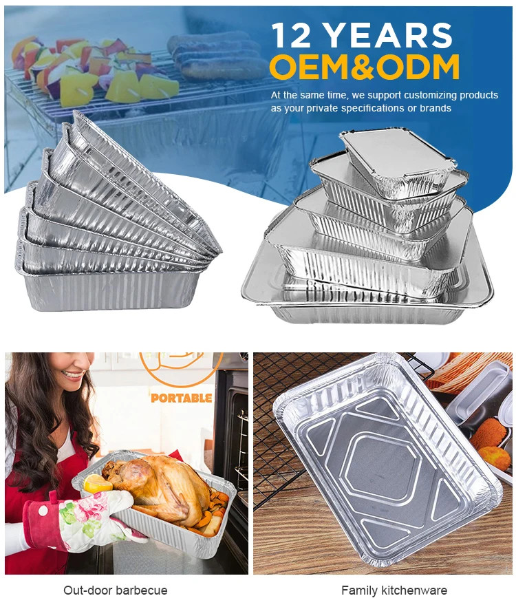 Aluminum Foil Container For Airline Meal Packaging Solution With OEM Service