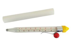 Quality Transparent Glass Candy Deep Fry Thermometer 210mm Length Instant read wholesale