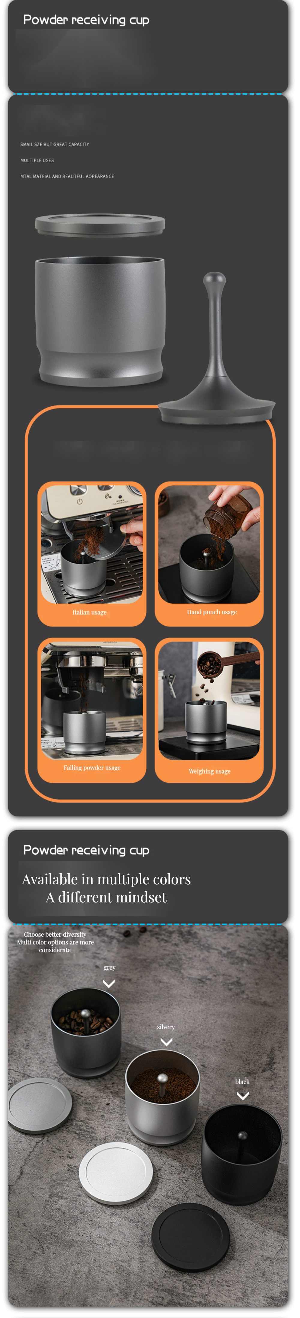 Unisex Aluminum Alloy Cup for Coffee Machine Minmalist Design Style Customize Logo Acceptable