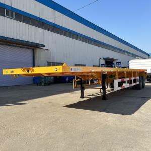 Quality TITAN 2/Tri/3 Axle 20/40/45 Ft Flatbed Semi Trailer for Sale Manufacturers Near Me in Tanzania wholesale
