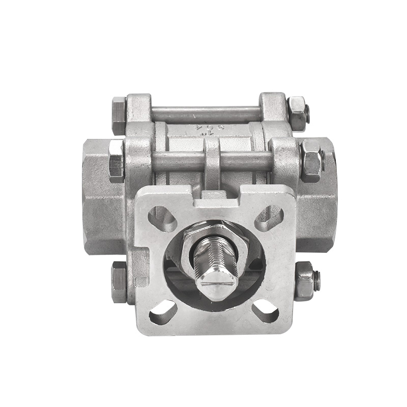 304/316 Stainless Steel 3PC Female Thread Ball Valve with High Platform