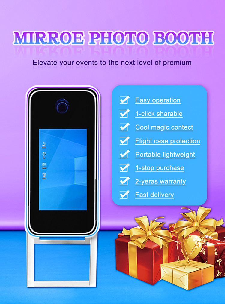 Advertising Interactive Mirror Photo Booth With Camera Printer