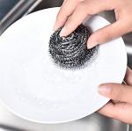 Washing Mesh Stainless Steel Scrubber , Helical Structure 410 Stainless Scouring