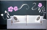 Nontoxic Designer Personalised Wall Decoration Flower Stickers, Decal Wall