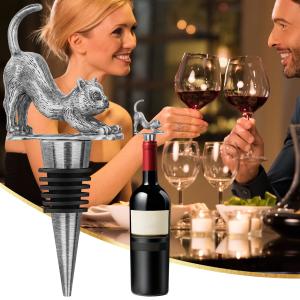 Quality Custom Wine Stopper Animal Dog Cat Metal Bottle Stoppers For Wine Champagne Gifts wholesale