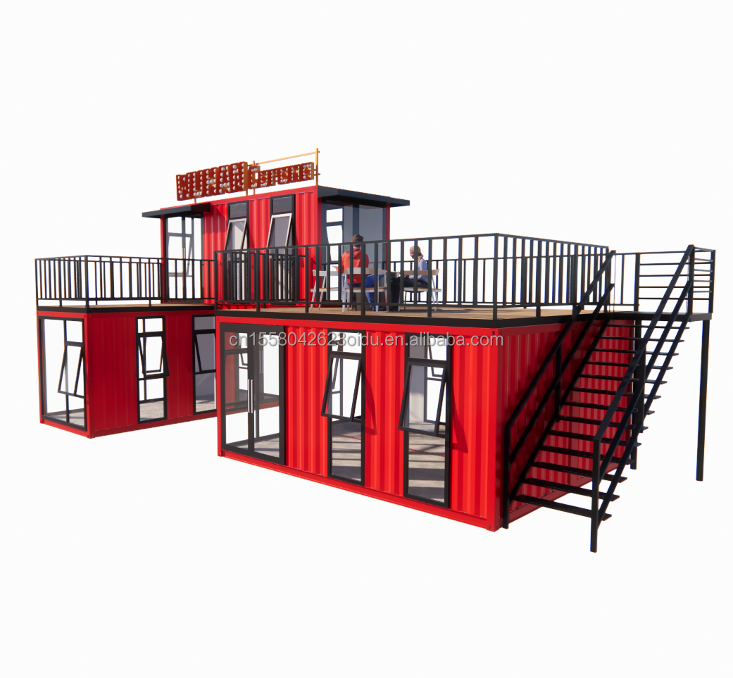 50/75/100mm Wave Sandwich Panel Container for Custom Hotel Made Bar Cafe Restaurant Store Shipping Container Coffee Shop