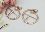 Embellishment Metal Shoe Clips With Pearl 45*50MM Suitable For Bags , Clothes