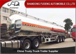 Quality 50 cbm 3 axle tanker fuel oil semi trailer aluminium alloy for sale wholesale