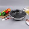 Buy cheap Hot Selling Kitchen 32cm Induction Wok Pan SUS 304 Stainless Steel Honeycomb Non from wholesalers