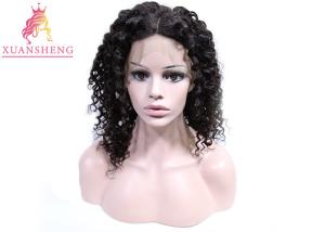 Quality Soft Smooth Brazilian Lace Front Wigs , Deep Wave Lace Frontal Human Hair wholesale