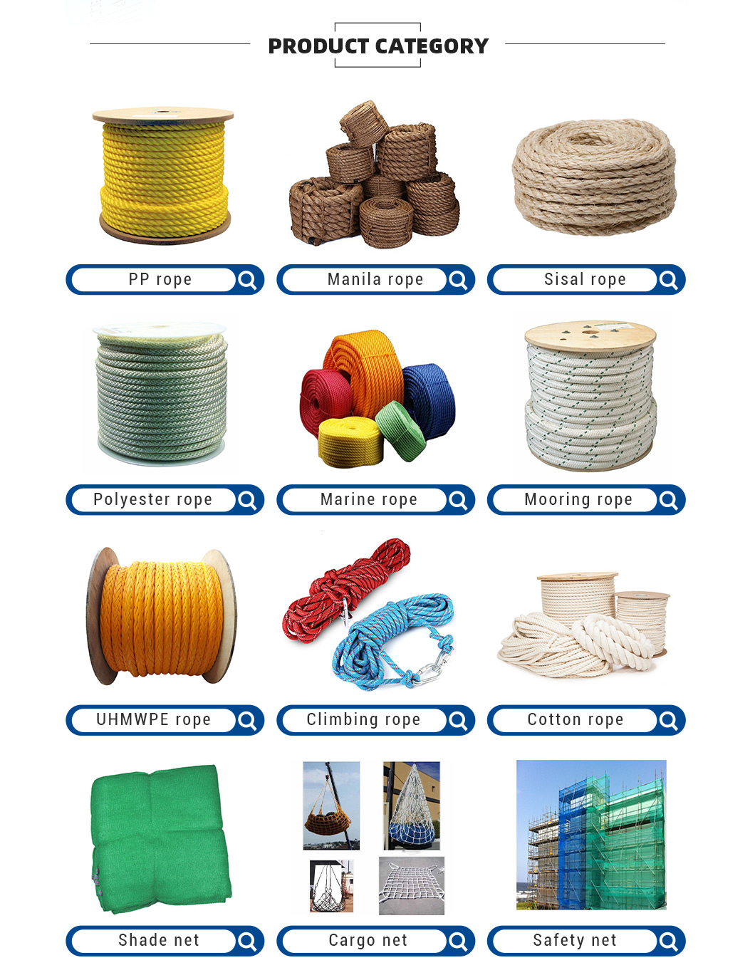 Customized Diameter Nylon PP and Pet Double Braided Rope for Heavy-Duty Applications