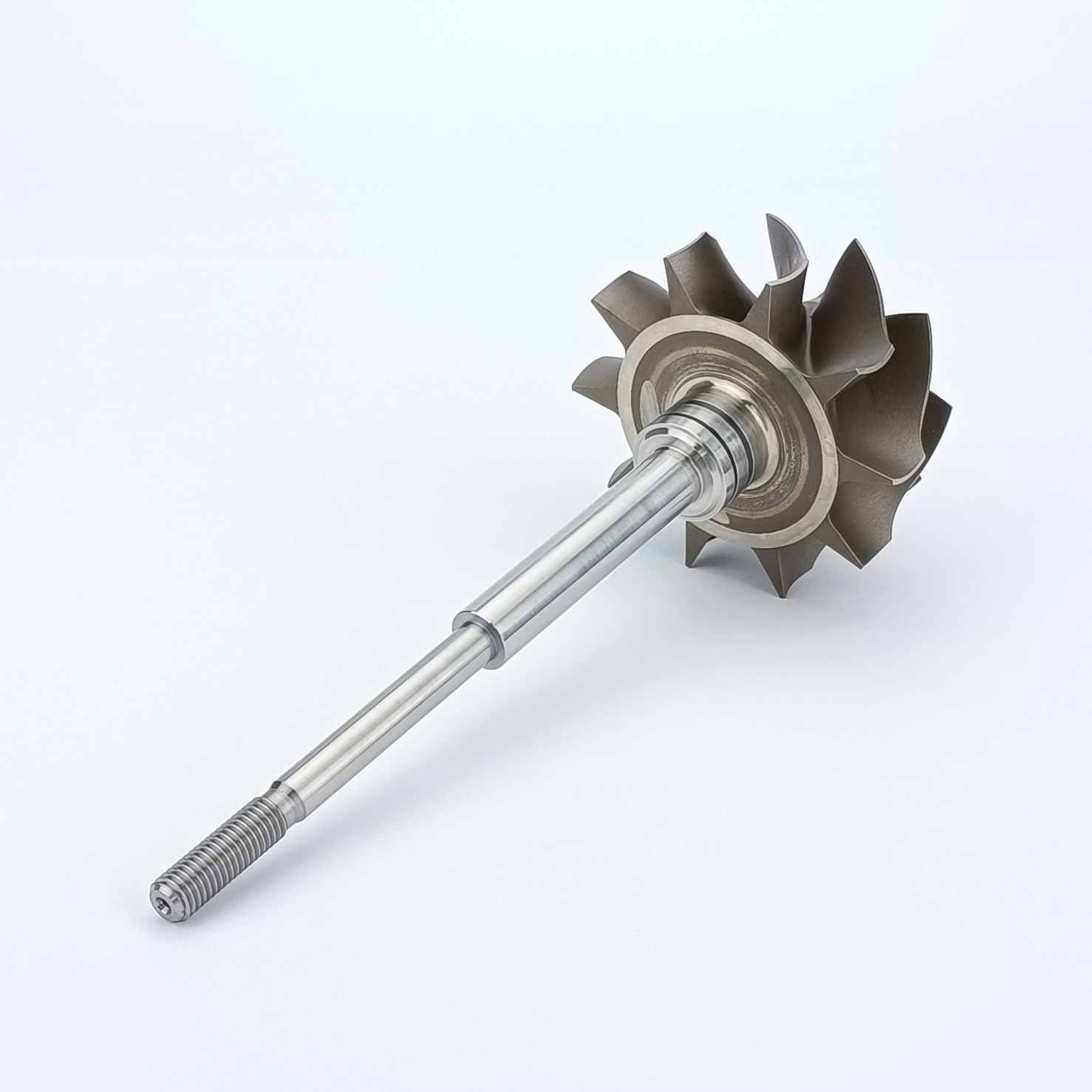 MS-TECH Turbo TD08 Dual Ring Reverse Turbine Wheel Shaft Ind 74.2mm Exd 64.95mm Blades 10 Length151mm