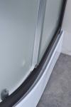 900x900x2150mm Quadrant Shower Enclosure Black 5mm