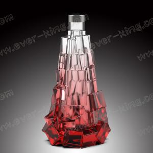 Quality Ice Block Shaped 750ml Clear Flint Glass Bottles For Brandy wholesale