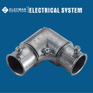 Quality ZEC Zinc EMT Conduit Fittings 90 Degree Corners Coupling Set Screw Type wholesale