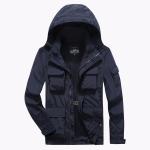 Artificial Leather Heavy Winter Jacket Waterproof Outdoor Camo Jacket