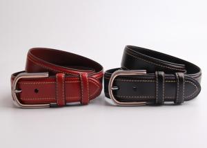 Quality FK11631 Genuine Mens Real Leather Belts Customized With Colorful Stitching wholesale