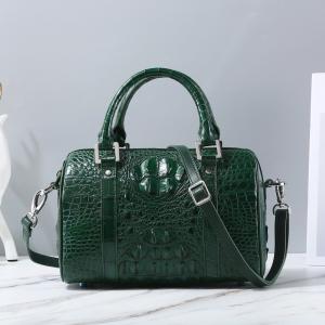 Quality Fashion Lady Purse Genuine Crocodile Leather Women's Small Boston Bag Exotic Real Alligator Skin Female Zipper Handbag wholesale