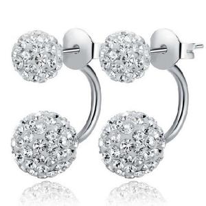 Quality Women Jewelry Double Ball Rhinestone Crystal Stud Earrings(EEBALL02) wholesale