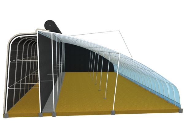 US Agricultural Multi Span Tunnel Plastic Film Greenhouses with Hydroponic