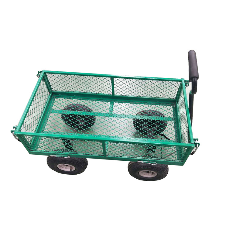 86*46*85 Dimension Garden Wagon Cart Easy Storage Metal Yard Cart Sapce Saving