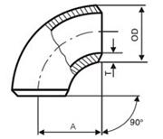 stainless steel 90º elbow