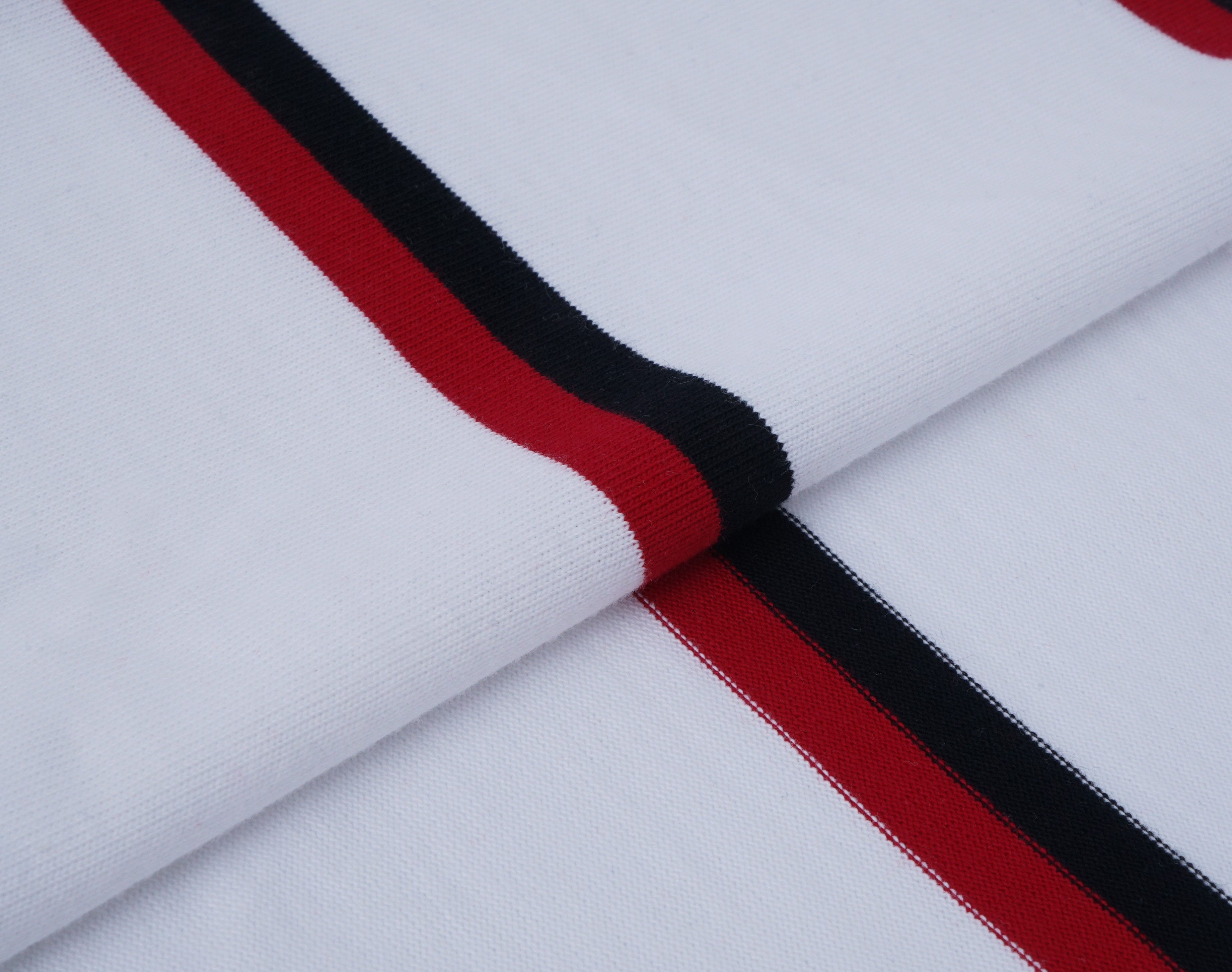 High Quality And Not Easy To Deform Breathable And Refreshing Striped Knit Fabric For Polo Shirt